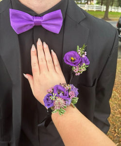 Matching Floral Cuff and Boutonniere