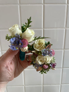 Matching Floral Cuff and Boutonniere