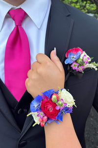 Matching Floral Cuff and Boutonniere