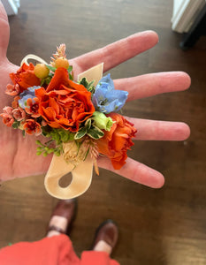 Matching Floral Cuff and Boutonniere
