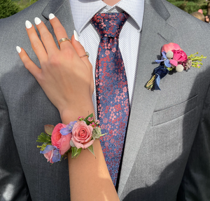 Matching Floral Cuff and Boutonniere