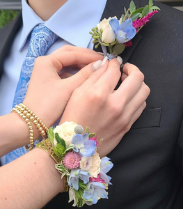 Matching Floral Cuff and Boutonniere