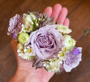 Matching Floral Cuff and Boutonniere
