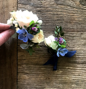 Matching Floral Cuff and Boutonniere